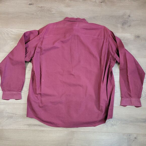 J Crew Shirt Men Extra Large Red Career Chore Work Button Up Classiccore Preppy - Picture 5 of 6